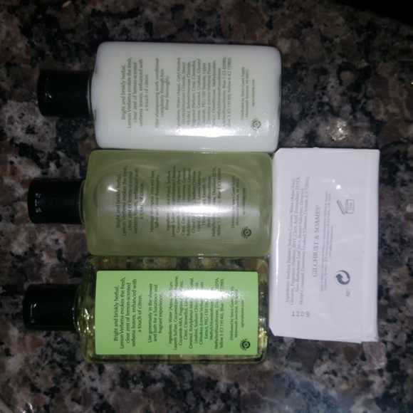 lot 13 Lemon Verbena bath gel, shampoo, conditioner skincare bar new travel size - Picture 4 of 4